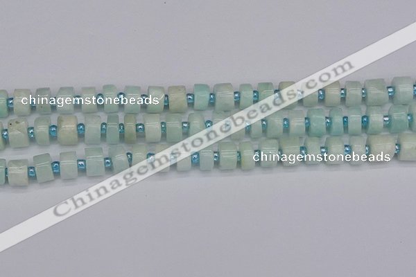 CRB531 15.5 inches 6*10mm tyre Chinese amazonite beads wholesale