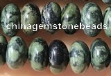 CRB5310 15.5 inches 4*6mm rondelle green picture jasper beads