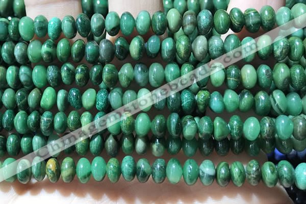 CRB5313 15.5 inches 4*6mm rondelle green jasper beads