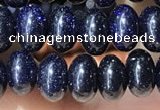 CRB5317 15.5 inches 4*6mm rondelle blue goldstone beads wholesale