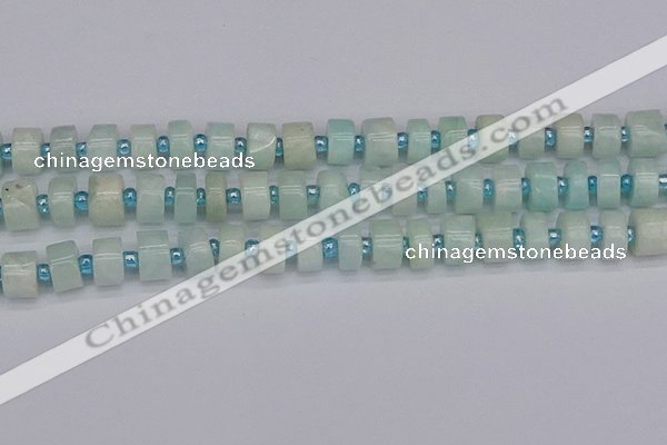 CRB532 15.5 inches 6*12mm tyre Chinese amazonite beads wholesale