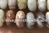 CRB5337 15.5 inches 5*8mm rondelle Mexican crazy lace agate beads