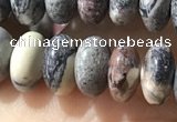 CRB5341 15.5 inches 5*8mm rondelle purple striped jasper beads