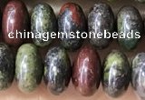 CRB5344 15.5 inches 5*8mm rondelle dragon blood jasper beads