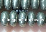 CRB5351 15.5 inches 5*8mm rondelle pyrite beads wholesale