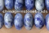 CRB5354 15.5 inches 5*8mm rondelle blue spot stone beads wholesale