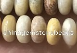 CRB5355 15.5 inches 5*8mm rondelle fossil coral beads wholesale