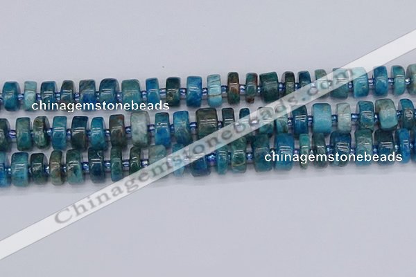 CRB539 15.5 inches 7*14mm tyre apatite gemstone beads wholesale