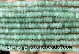CRB5410 15 inches 2.5*4mm rondelle green strawberry quartz beads