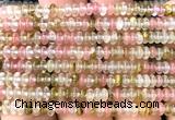 CRB5413 15 inches 2.5*4mm rondelle volcano cherry quartz beads