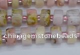 CRB542 15.5 inches 5*8mm tyre natural pink opal gemstone beads
