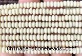 CRB5445 15 inches 2.5*4mm rondelle white fossil jasper beads