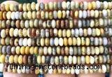 CRB5460 15 inches 2.5*4mm rondelle yellow crazy lace agate beads