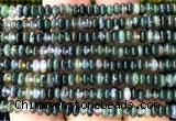 CRB5462 15 inches 2.5*4mm rondelle moss agate beads wholesale