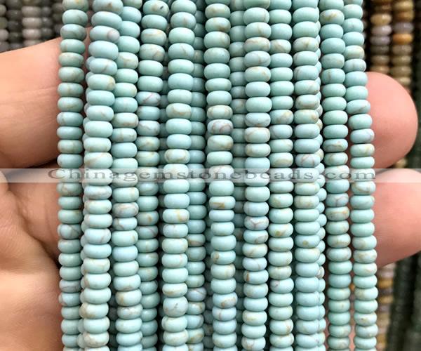 CRB5473 15 inches 2.5*4mm rondelle synthetic turquoise beads
