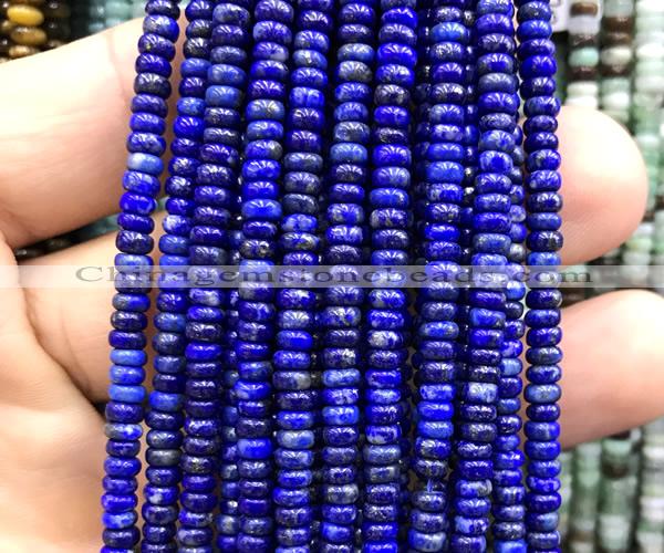 CRB5481 15 inches 2.5*4mm rondelle lapis lazuli beads wholesale