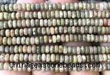CRB5484 15 inches 2.5*4mm rondelle Chinese unakite beads