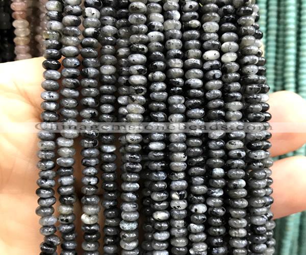 CRB5486 15 inches 2.5*4mm rondelle black labradorite beads wholesale