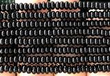 CRB5488 15 inches 2.5*4mm rondelle black tourmaline beads