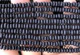 CRB5490 15 inches 2.5*4mm rondelle black lava beads wholesale