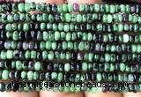 CRB5492 15 inches 2.5*4mm rondelle ruby zoisite beads wholesale