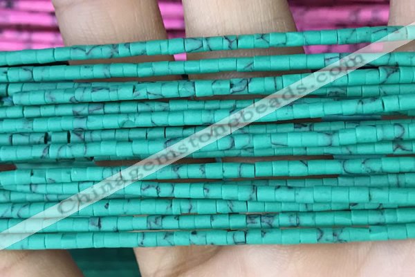 CRB5523 15 inches 2*2mm heishi synthetic turquoise beads wholesale