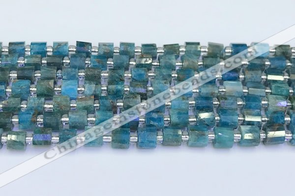 CRB5600 15.5 inches 5mm - 6mm faceted tyre apatite beads