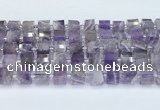 CRB5604 15.5 inches 7mm - 8mm faceted tyre amethyst beads