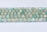 CRB5608 15.5 inches 7mm - 8mm faceted tyre amazonite beads