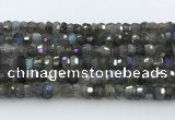 CRB5620 15.5 inches 4*7mm - 5*8mm faceted rondelle labradorite beads