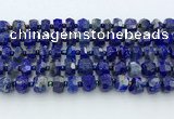 CRB5629 15.5 inches 6*9mm – 9*10mm faceted rondelle lapis lazuli beads