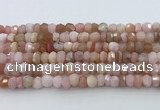 CRB5630 15.5 inches 4*6mm - 5*7mm faceted rondelle pink opal beads