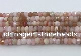 CRB5630 15.5 inches 4*6mm - 5*7mm faceted rondelle pink opal beads