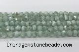CRB5654 15.5 inches 5*8mm-6*10mm faceted rondelle green angel skin beads wholesale