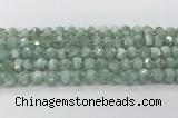 CRB5654 15.5 inches 5*8mm-6*10mm faceted rondelle green angel skin beads wholesale