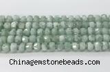 CRB5655 15.5 inches 6*10mm-7*11mm faceted rondelle green angel skin beads wholesale