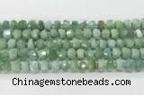 CRB5658 15.5 inches 6*10mm-7*11mm faceted rondelle jade beads wholesale