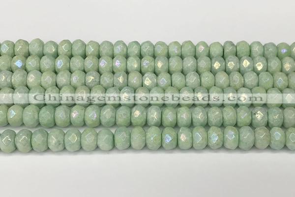 CRB5706 15 inches 5*8mm faceted rondelle AB-color jade beads