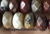 CRB5710 15 inches 5*8mm faceted rondelle AB-color mookaite beads