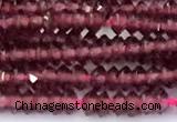 CRB5731 15 inches 1*2mm faceted red garnet beads