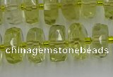 CRB574 15.5 inches 7*12mm faceted rondelle lemon quartz beads