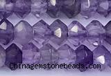 CRB5752 15 inches 2*3mm faceted amethyst beads