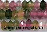 CRB5757 15 inches 2*3mm faceted tourmaline beads