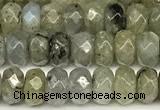 CRB5798 15 inches 4*6mm, 5*8mm, 6*10mm faceted rondelle labradorite beads