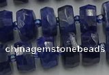 CRB582 15.5 inches 7*12mm faceted rondelle sodalite beads