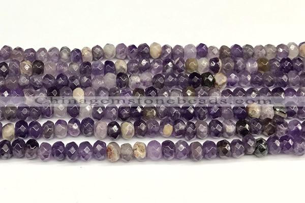 CRB5823 15 inches 4*6mm, 5*8mm faceted rondelle dogtooth amethyst beads