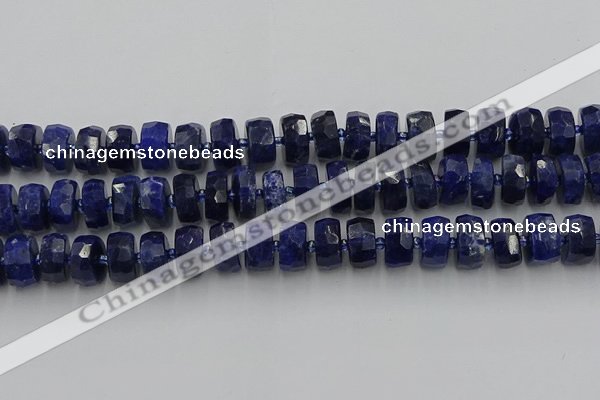 CRB583 15.5 inches 8*14mm faceted rondelle sodalite beads