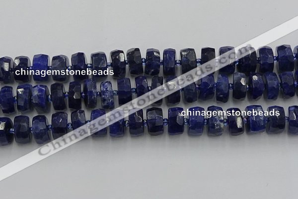 CRB584 15.5 inches 8*16mm faceted rondelle sodalite beads