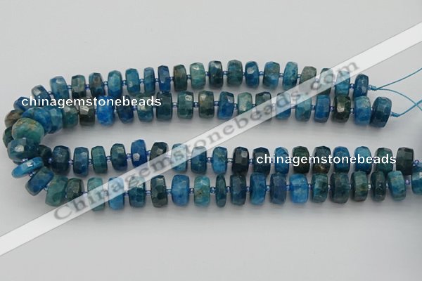 CRB590 15.5 inches 7*12mm faceted rondelle apatite beads