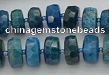 CRB591 15.5 inches 8*14mm faceted rondelle apatite beads